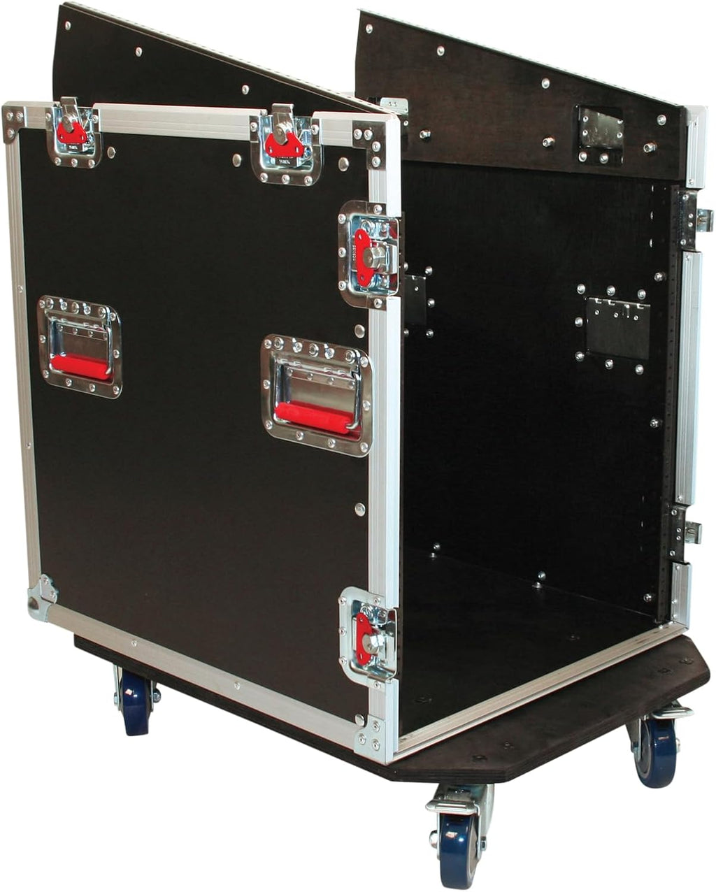 Gator Cases G-Tour Audio Road Rack with Heavy-Duty Casters and Tour Grade Hardware, 12U Top and 12U Side (G-TOUR-GRC12X12)