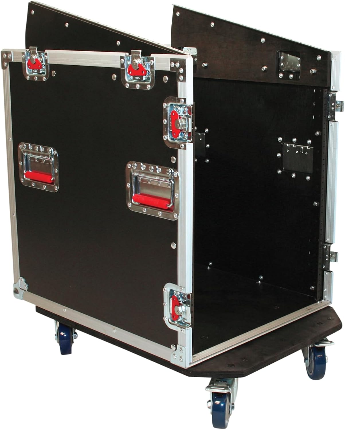 Gator Cases G-Tour Audio Road Rack with Heavy-Duty Casters and Tour Grade Hardware, 12U Top and 12U Side (G-TOUR-GRC12X12)