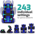 Mifold Hifold Adjustable Kids High Back Booster Car Seat with Strap – Ocean Blue