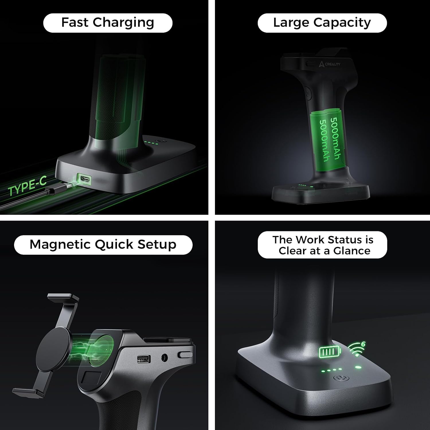 Creality Scan Bridge for 3D Scanner Otter Series, Supports WiFi 6 Wireless Screen Mirroring, Smart Phone Application, Large Capacity and Fast Charging, Lightweight and Compact for use