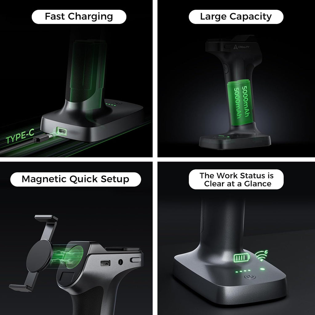 Creality Scan Bridge for Raptor/Raptor Pro/RaptorX/Sermoon S1, Supports WiFi 6 Wireless Screen Mirroring, Smart Phone Application, Large Capacity and Fast Charging, Lightweight and Compact for Use