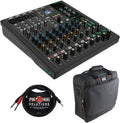 Mackie ProFX10v3+ 10-Channel Analog Mixer with Built-In FX, USB Recording, and Bluetooth Bundle with G-MIXERBAG-1515 Padded Nylon Mixer/Equipment Bag and Stereo Breakout Cable 10'