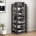 7-Tier Heavy Duty Audio Component Rack 140cm Tall - HiFi Amplifier Rack/Audio-Video Shelving - CD Record Player Stereo Receiver AV Equipment Cabinet Display Stand,C