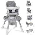 Babyliebe 15-in-1 Baby High Chair, Convertible Highchair for Babies and Toddlers with Activity Center, Booster Seat, Building Block Table, Toddler Chair with Safety Harness, Removable Tray (Gray)