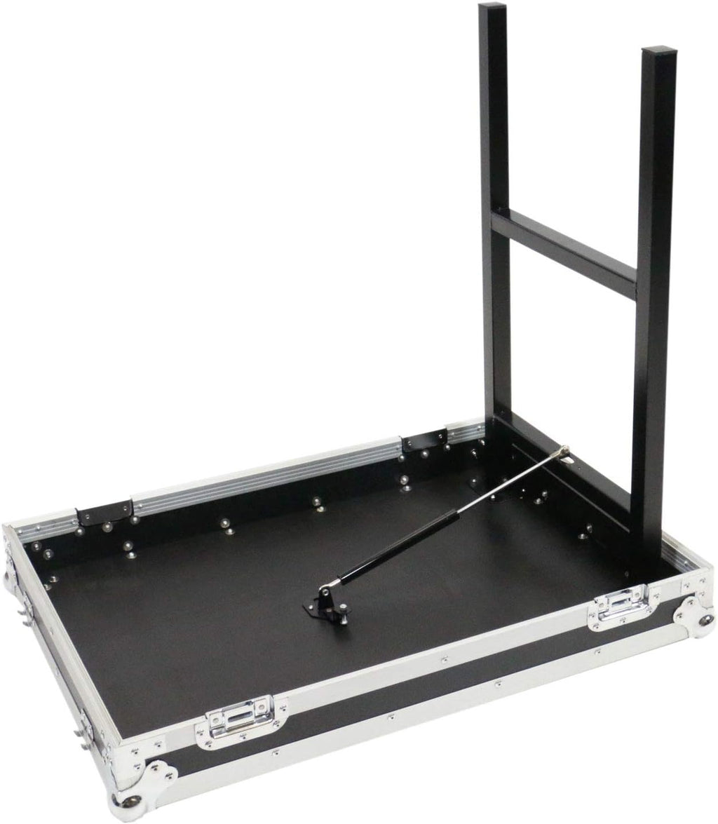 OSP Cases | ATA Road Case | 16-Space Amp Rack | 20' Deep | Standing Lid Table | RC16U-20SL