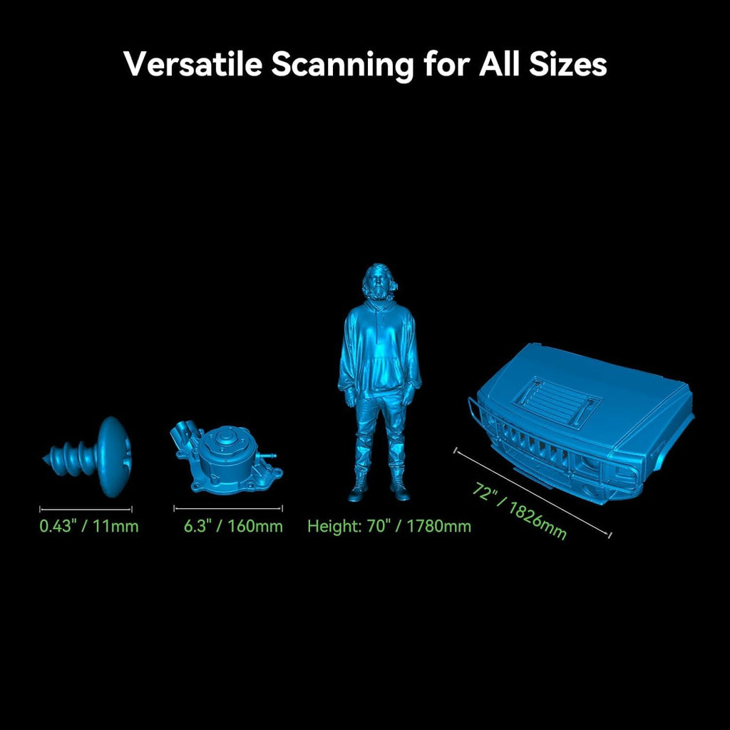 Creality 3D Scanner CR-Scan Raptor for 3D Printing, 60fps Multiple-line Blue & NIR Consumer Handheld Scanner 0.02mm Accuracy, Anti-Shake Tracking, 24-Bit Fast Full-Color Scanning for Windows macOS