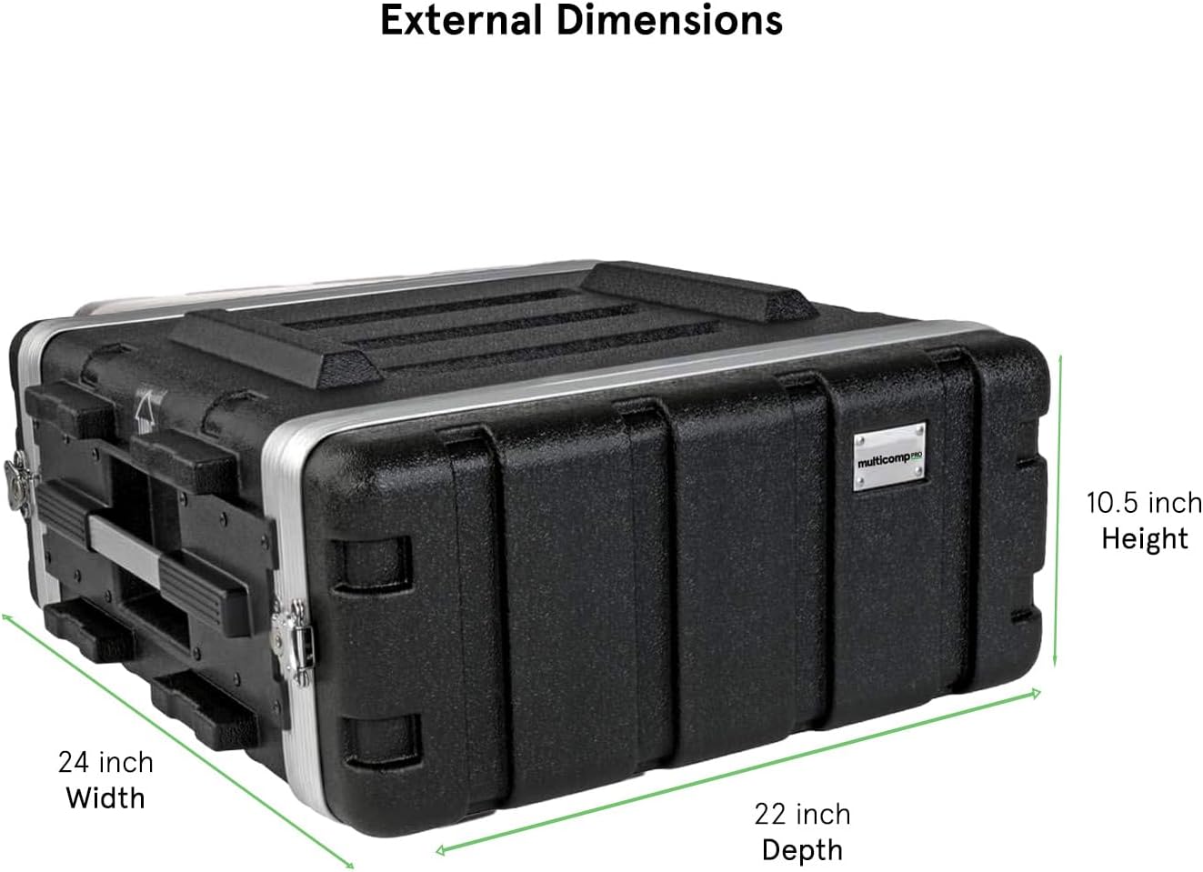 multicomp PRO Stackable 17' Depth, 19' ABS Rack Flight Case (4U)