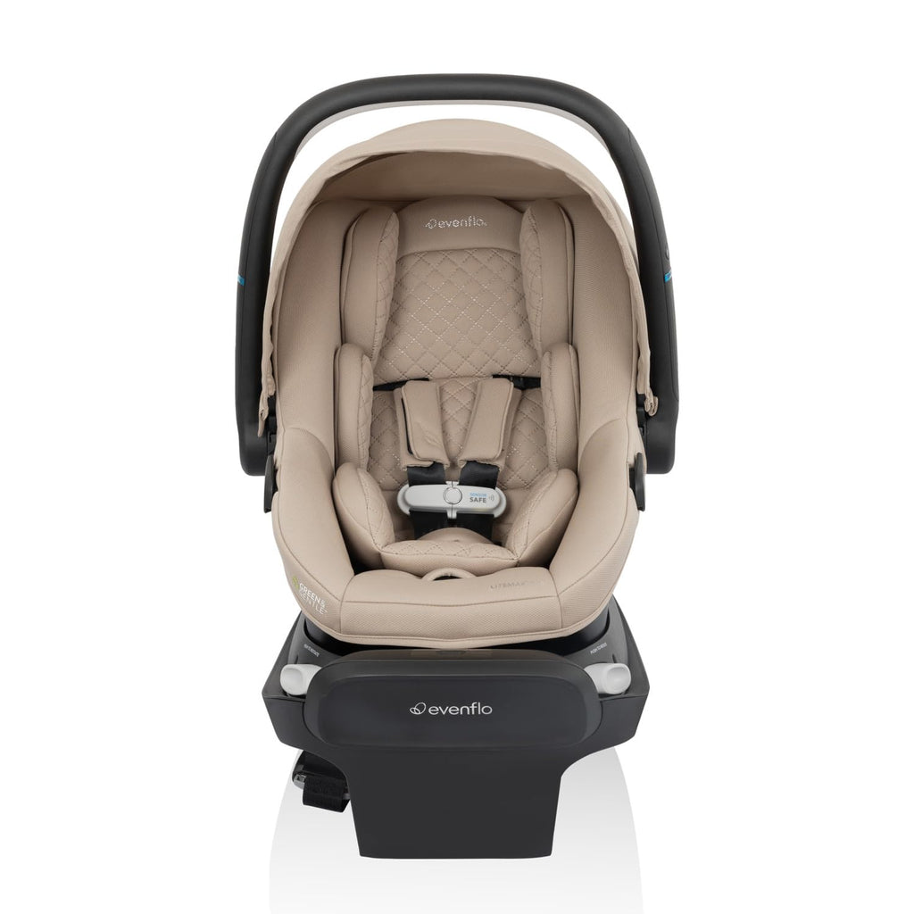Evenflo Revolve180 LiteMax NXT Rotating Rear-Facing Lightweight Preemie and Infant Car Seat 3-30lbs. with SensorySoothe. Easy Install with Base (Topaz)
