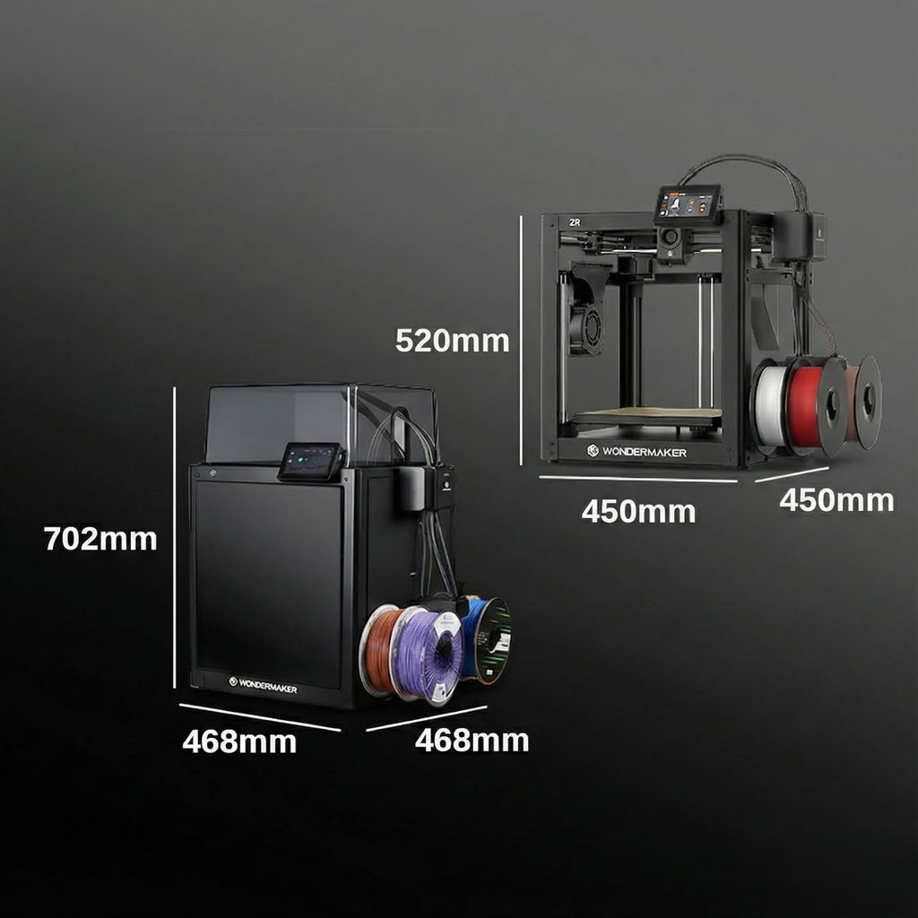 SainSmart x WonderMaker 3D Printer ZR Supports Multi-Color/Materials Printing (Up to 4) with Enclosure Kit