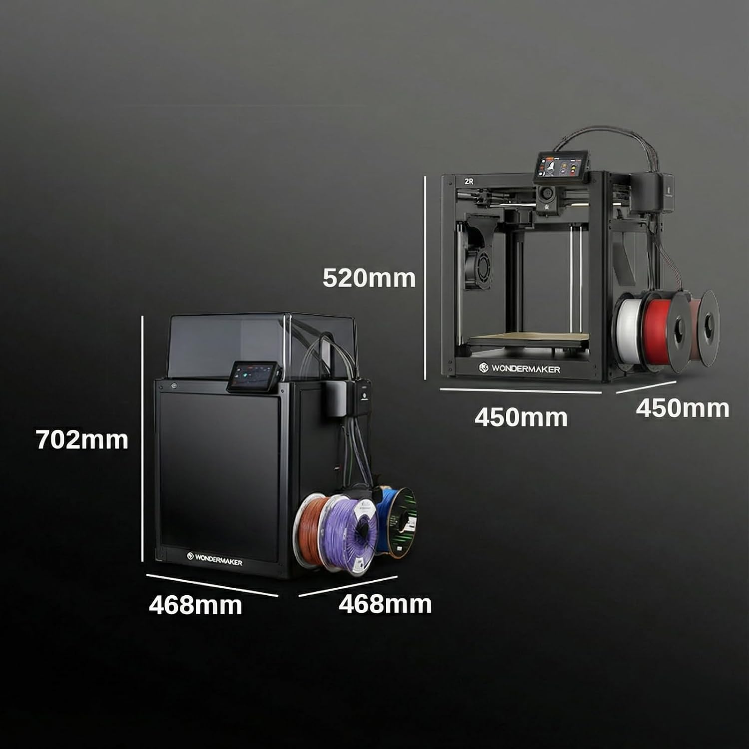 SainSmart x WonderMaker 3D Printer ZR Supports Multi-Color/Materials Printing (Up to 4) with Enclosure Kit