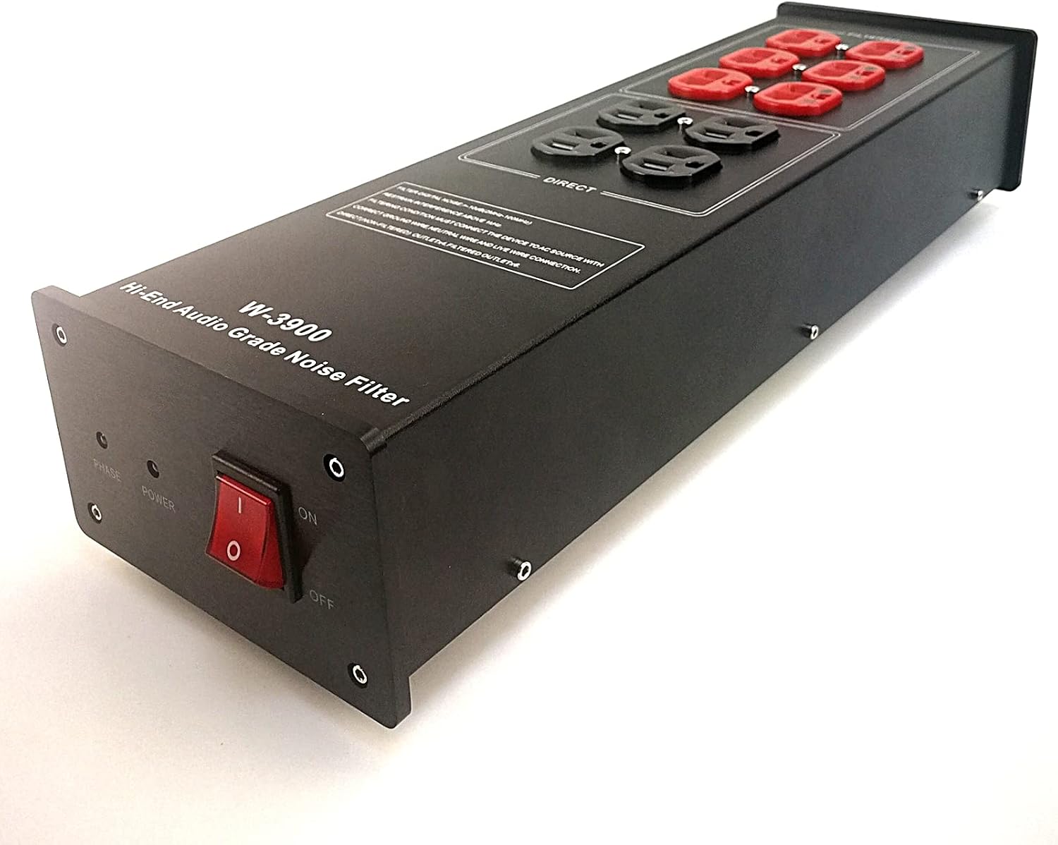 AC Power Filter Power Conditioner - WAudio AC Power Purifier with Surge Protector, Black