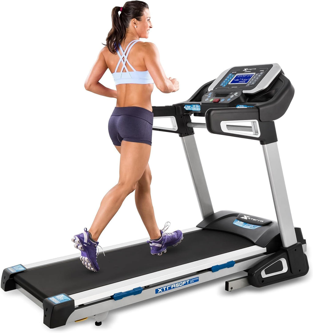 Xterra Fitness Sport Series Premium Folding Smart Treadmill, Handlebar Speed and Incline Controls, Large XTRASoft Cushioned Running Deck, Built-in FTMS-Enabled Bluetooth with XF Connect Fitness App
