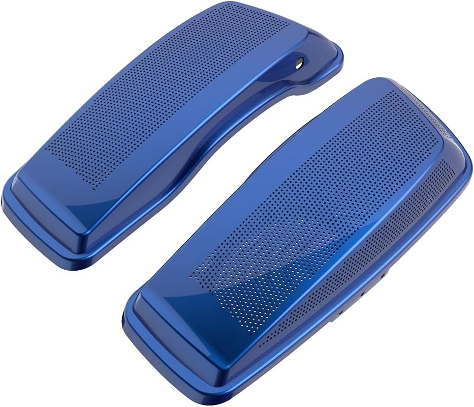 Advanblack Superior Blue Saddlebag Dual 6x9 Speaker lids, Audio Covers Fit for H-D Touring, Road Glide, Street Glide Special, Road King, 2014 2015 2016 2017 2018 2019 2020 2021 2022 2023