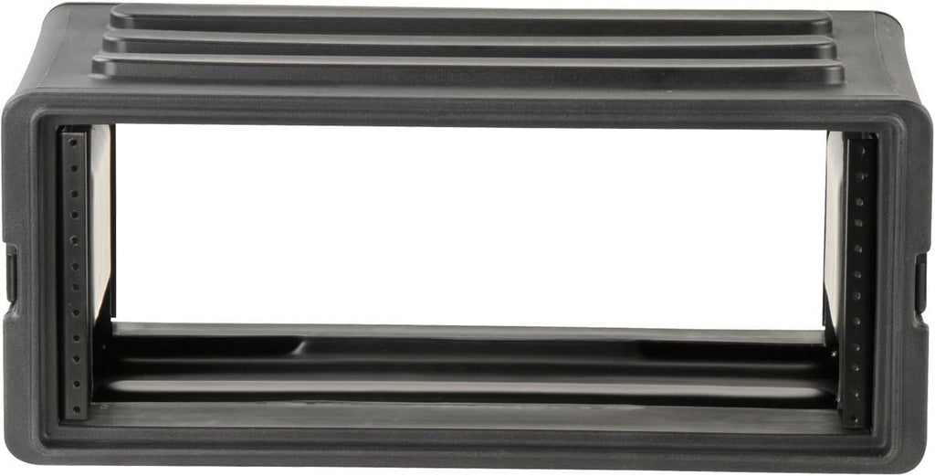 SKB 4U Shallow Roto Rack Case - Durable Polyethylene Gear Protector, Stackable, Waterproof with Twist Latches & Rubber Feet for Musicians, DJs, and A/V Equipment - Secure Transport & Storage Solution