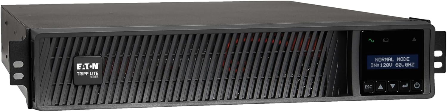 Eaton Tripp Lite Series SMART1000RMXL2U 1500VA Rack Mount UPS Battery Backup, Pure Sine Wave, 1000W, Extended Run & Network Card Option, 8 Outlets, 120V, AVR, Uninterruptible Power Supply