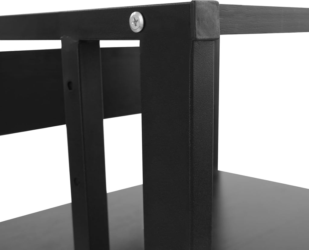 5-Tier Av Media Stand, Media Console Cabinet with Four Lockable Wheels & Adjustable Spacing, Metal Audio Tower Rack Equipment shelf for Amplifier Stereo Karaoke Machine Projectors CD/DVD Players Etc