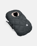 7AM Enfant Car Seat Covers - Cocoon Baby Cover for Boys & Girls, Rain & Snow Repellent, Breathable Windproof, Center Zipper, Universal Fit for Infant Car Seat (0-12M) (Smokey Quilted)