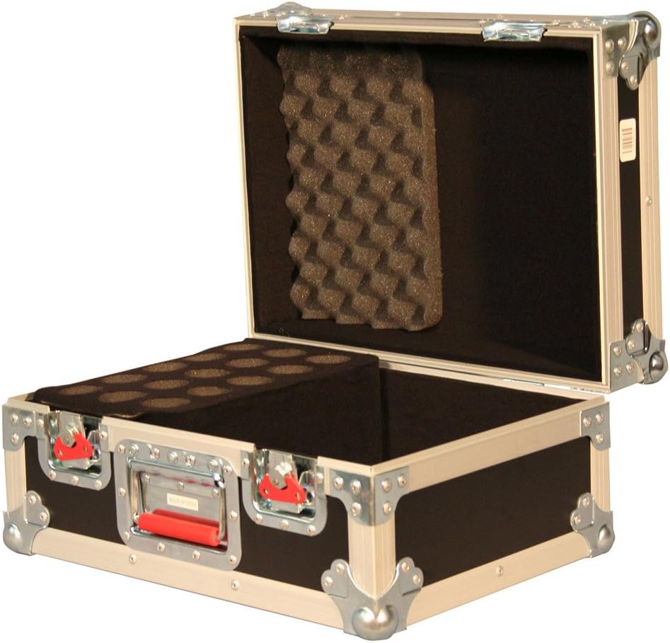 Gator Cases G-TOUR Series Road Case with Foam Drops for (15) Wired Microphones & Accessory Storage (G-TOUR M15)
