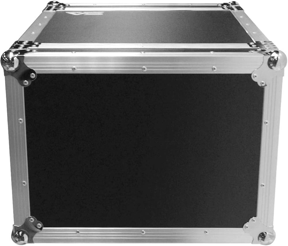 Seismic Audio - SATAC8U - Heavy Duty 8 Space ATA Rack Case - 8U PA DJ Amplifier Flight Road Case - Pro Audio DJ Rack