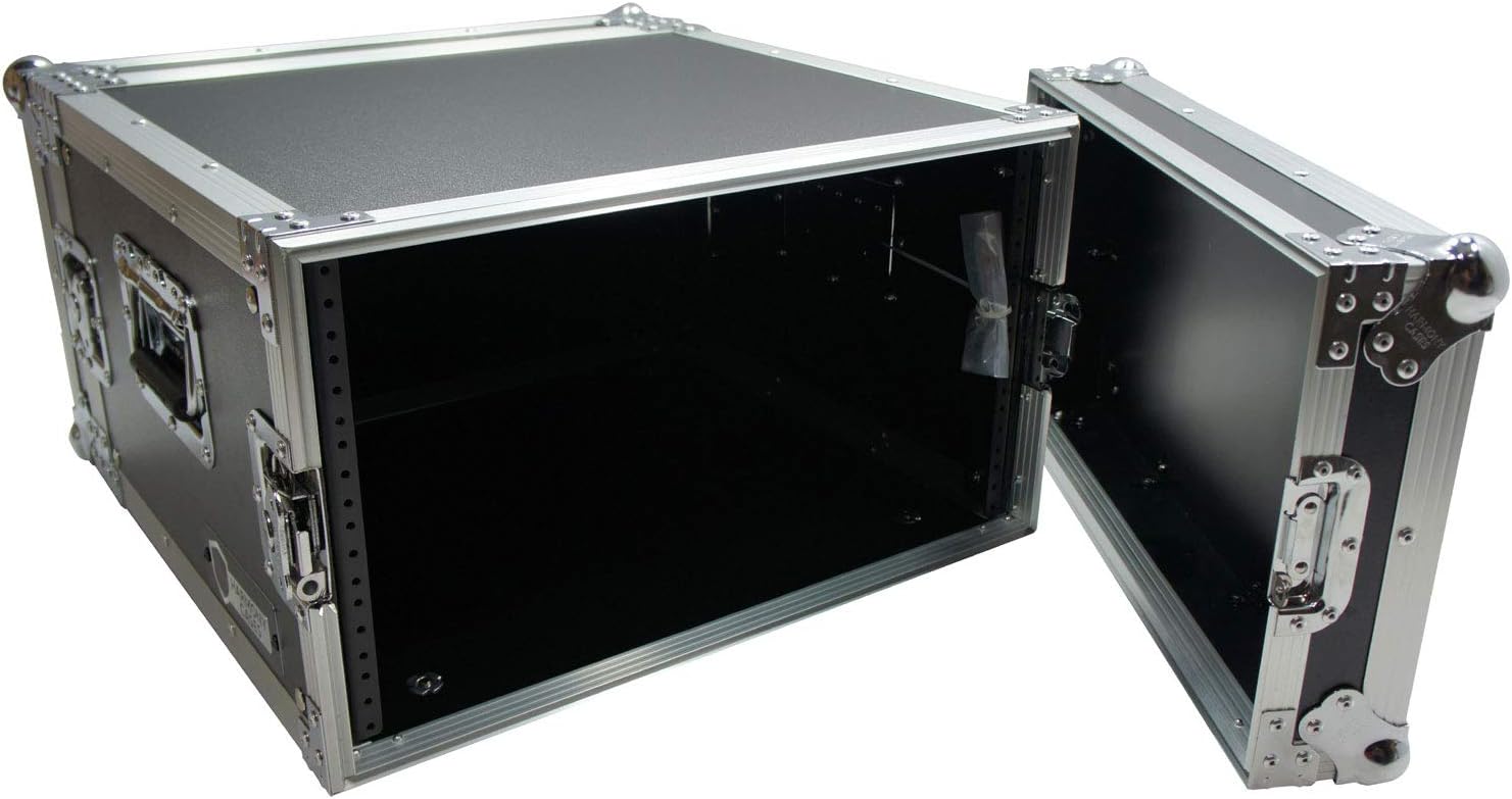 Harmony Audio Cases HC6UAD DJ Flight Amp 6U Rack Space Road Travel Amplifier Case