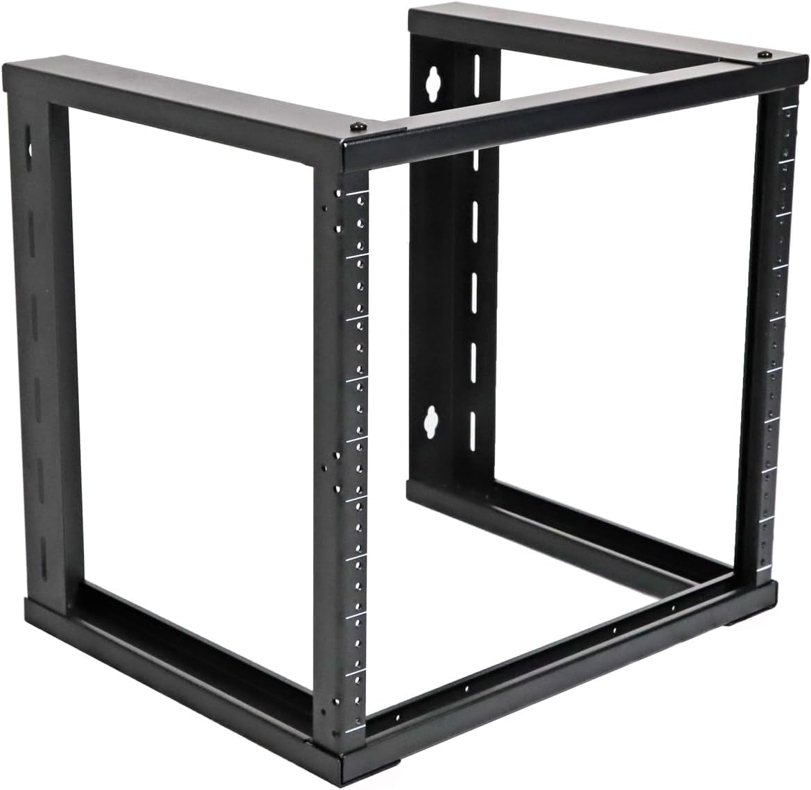 AEONS 9U Open Frame Wall Mount 19-Inch IT Network Server A/V Equipment Rack 16' Depth 12-24 Threaded 2-Post Mounting, Black