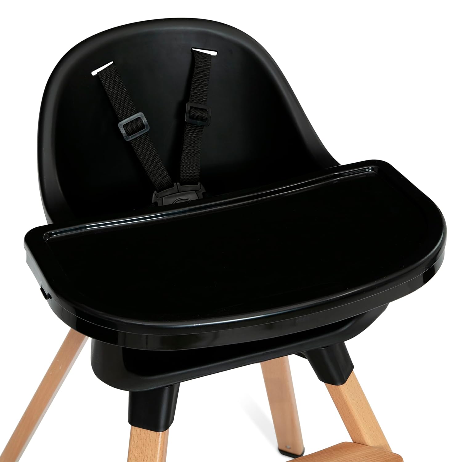 Delta Children - babyGap Otto 3-in-1 High Chair - High Chair Converts to Toddler Dinning Chair and Booster Seat - Dishwasher Safe Meal Tray - FSC-Certified Wood, Black