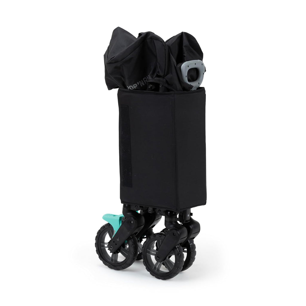 Ingenuity Ingenuity Pop 'N Ride Lightweight Stroller Wagon - Face-to-Face Seats for 2 with 3-Point Harnesses & Sun Canopy