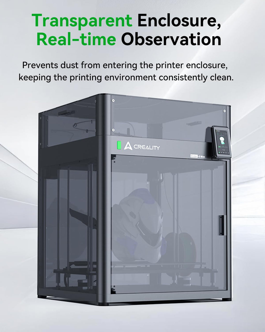 Creality Ender 5 Max Cover, Constant Temperature 3D Printer Protective Enclosure, Dustproof Noise Reduce Transparent Tent for Ender 5 Max