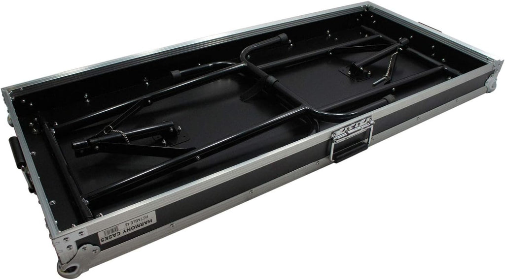 Harmony Audio HCTABLE48 Portable 48' Wide DJ Workstation Table 30' Height Fast Setup
