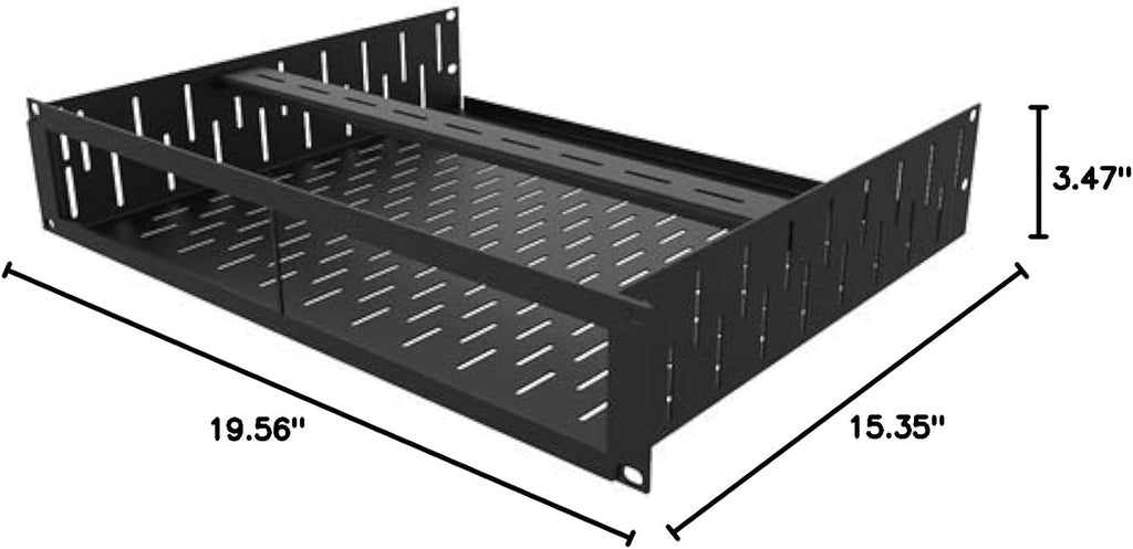Penn Elcom Custom Media Rack Shelves Compatible with 2 x Sonos Amp Units