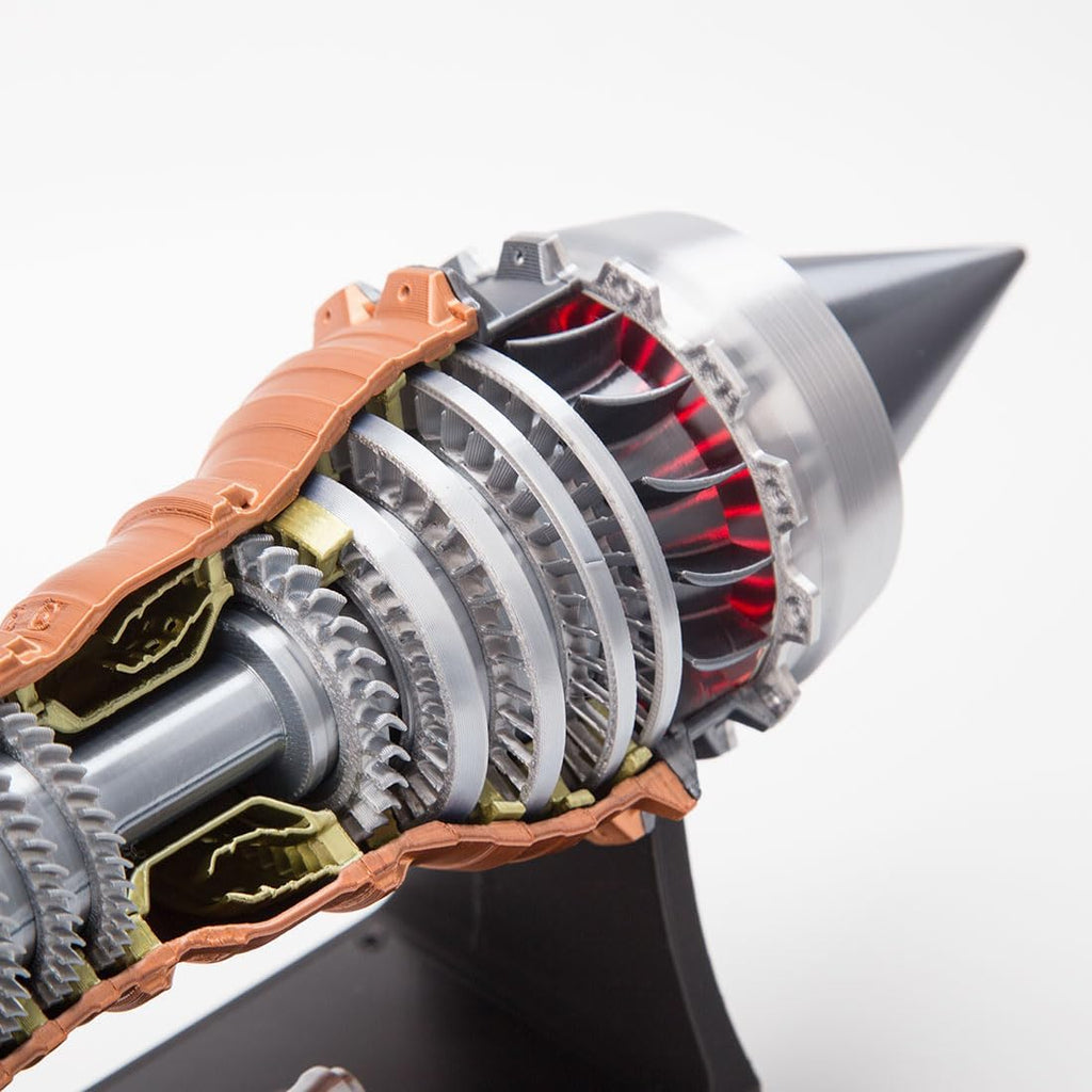 TR900 Turbofan Jet Engine Model-3D Printer Aircraft Engine Kit-1:20 Adjustable Speed Turbojet Engine Model-Mechanical Science Education Toy-Aviation Enthusiast Gift