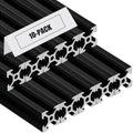 2020 V Aluminum Extrusion, 10PCS 2000mm European Standard Anodized Extruded Aluminum Profile Extrusion Linear Rail for 3D Printer and CNC Machine DIY Projects- Black