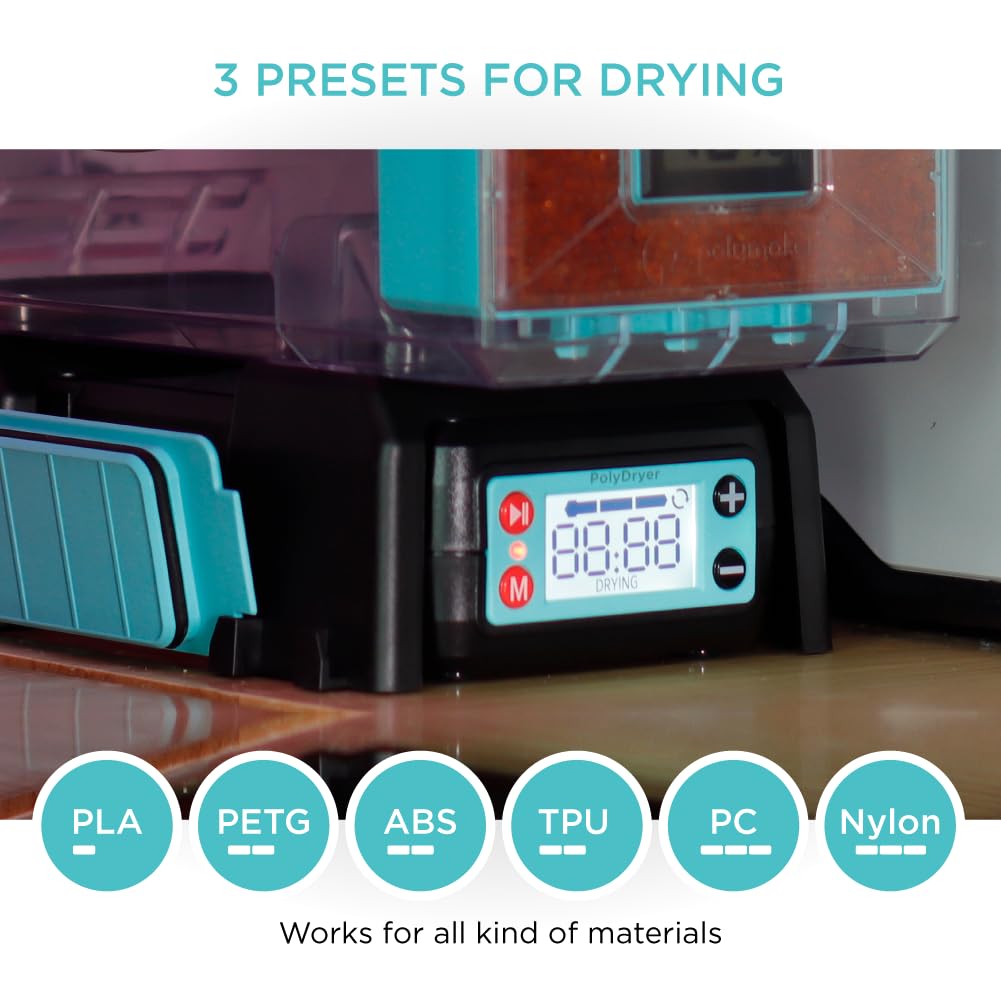 Polymaker PolyDryer Box XL 2-Pack Sealed Filament Storage Box, Fits up to 3kg Spools, Print Without Breaking the Seal, Compatible with 1.75/2.85/3.00mm Filament