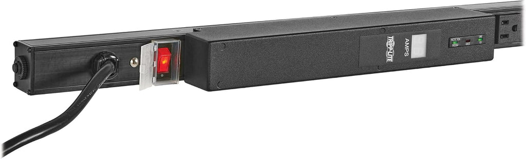 Tripp Lite 1.9kW Metered PDU 20A with Isobar Surge Protection, 3840 Joules, 120V, 28 Outlets Standard NEMA 5-15/20R, 15 ft. Power Cord (L5-20P), 0U Vertical Rackmount, 2-Year Warranty (PDUMV20-ISO)
