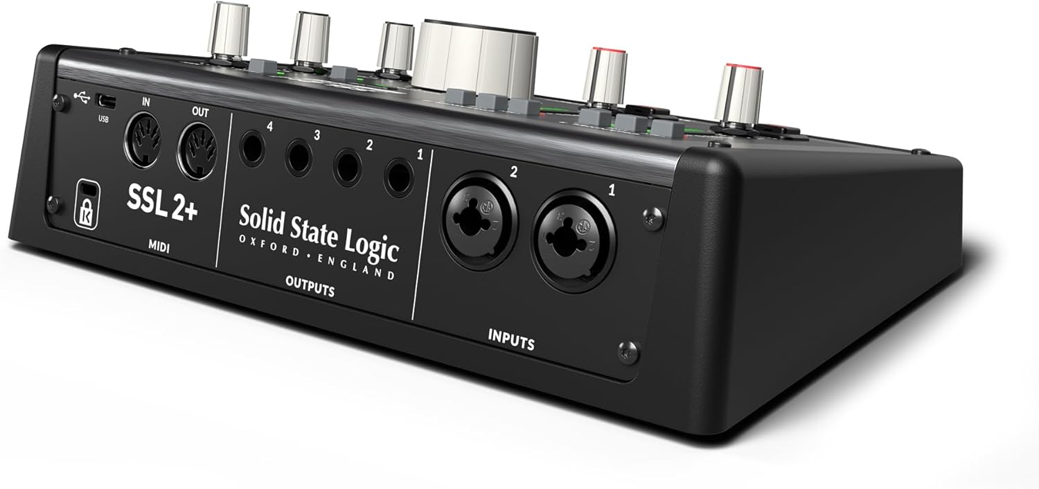 Solid State Logic SSL 2 Plus MKII USB Audio Interface with Dual Headphones, Four Balanced Outputs, and Class-Leading Mic Preamps
