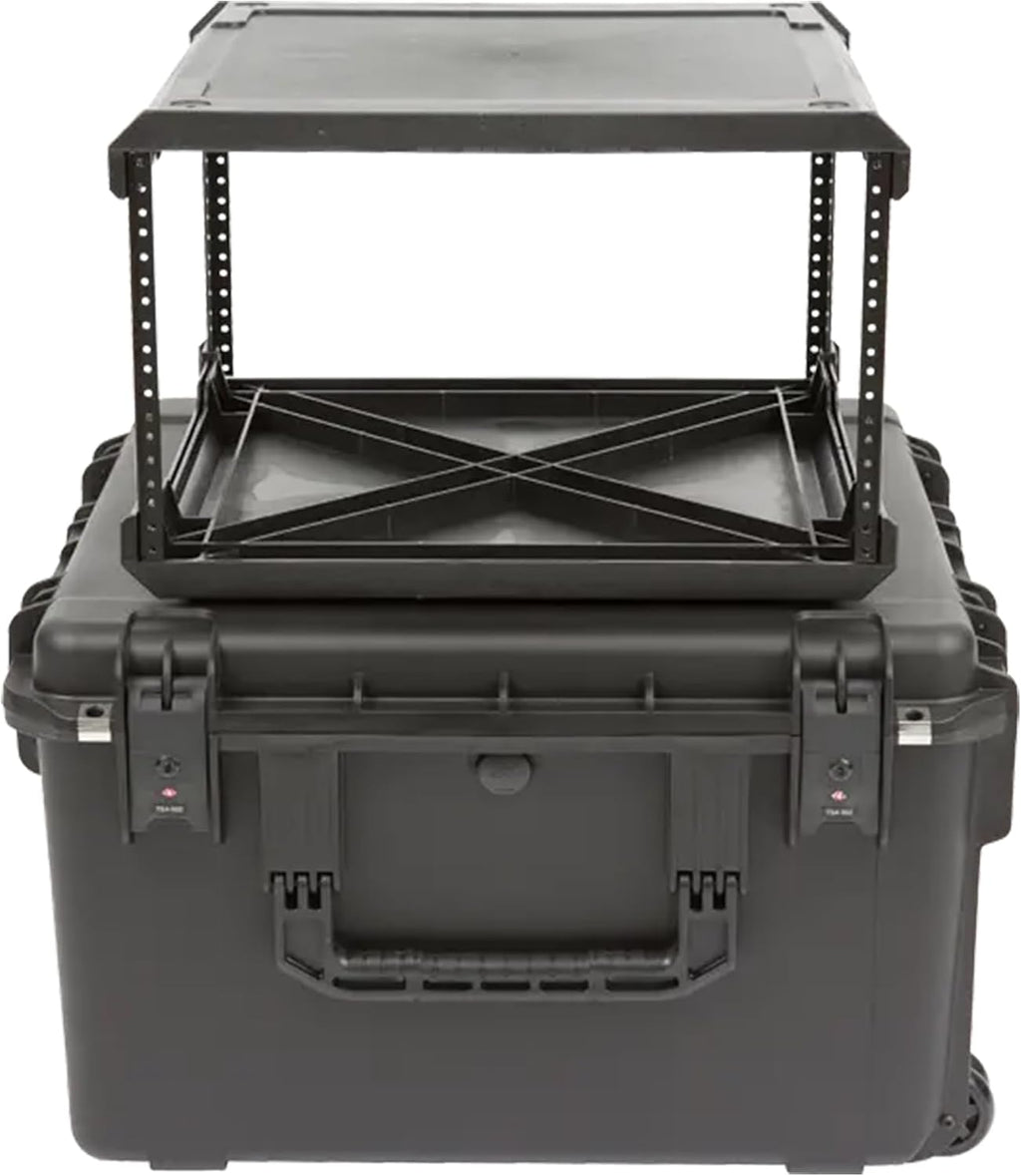 SKB iSeries 6U Fly Rack, Waterproof Polypropylene Hard Case with Durable Latches for Travel and Storage, Ideal for Musicians, 20 Inch, Black