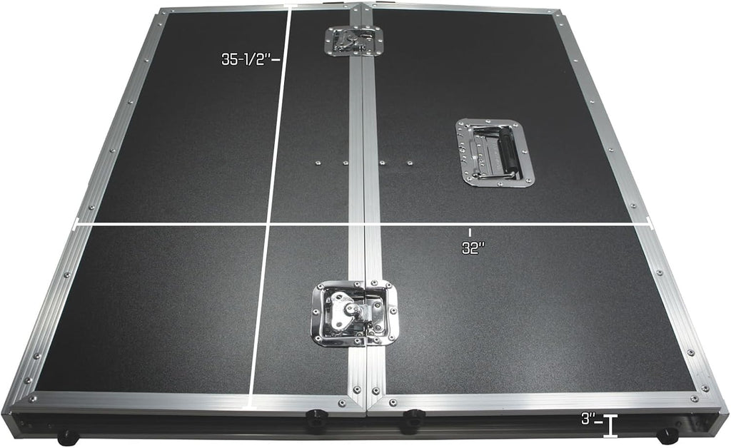 Harmony Audio Case HCSTAND36 DJ 36' x 33' Fold Out Station Stand Compatible with Full Size Coffin