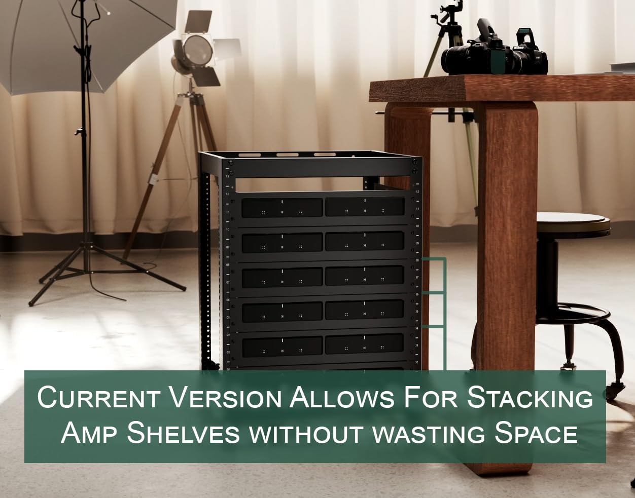 ynVISION.DESIGN Custom Rack Shelf Compatible with SONOS AMP | Rack Mountable (Pack of 2)