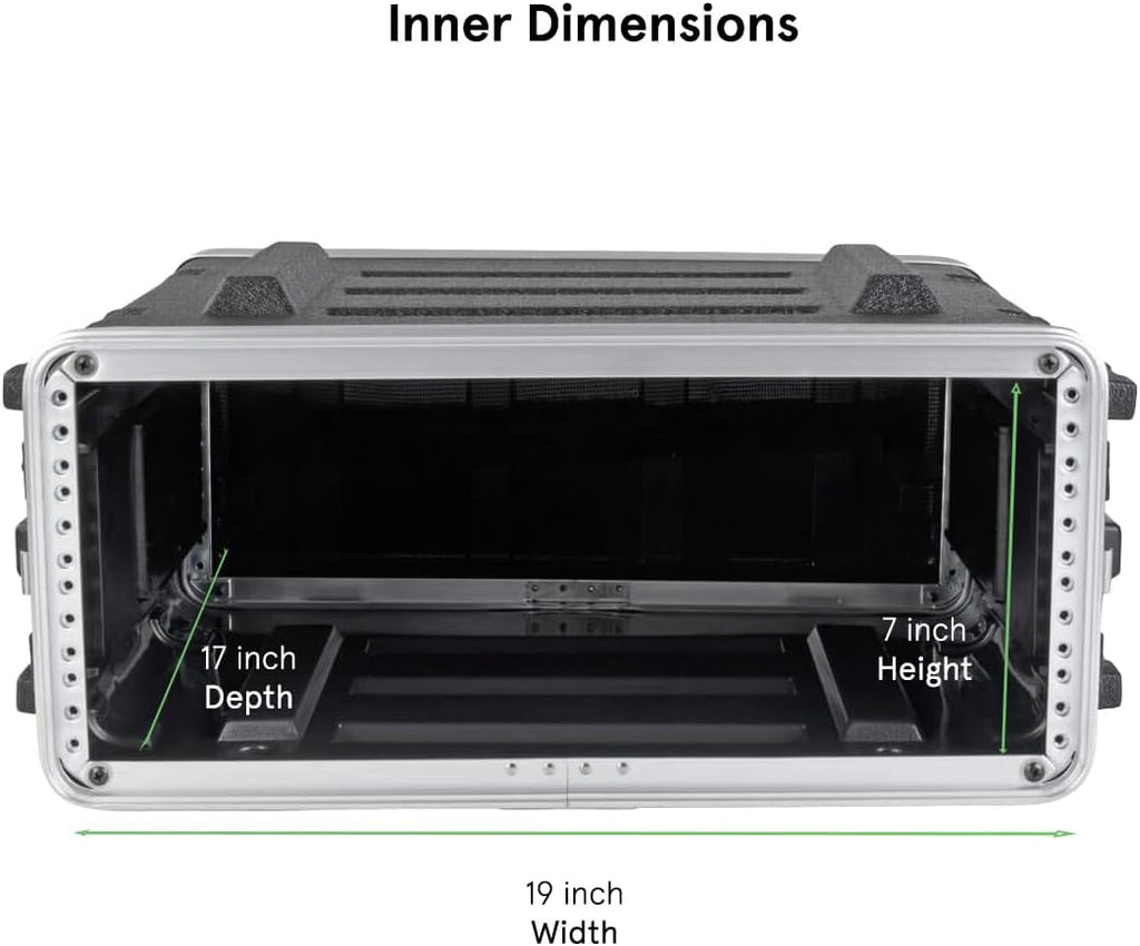 multicomp PRO Stackable 17' Depth, 19' ABS Rack Flight Case (4U)