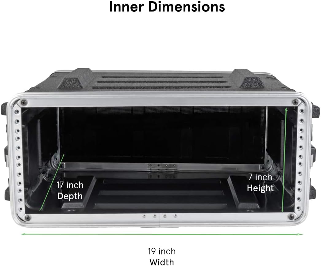 multicomp PRO Stackable 17' Depth, 19' ABS Rack Flight Case (4U)