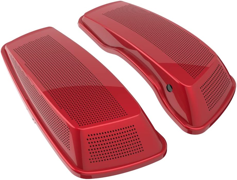 Advanblack Harley Wicked Red Saddlebag Dual 6x9 Speaker lids, Audio Covers Fit for H-D Touring, Road Glide, Street Glide Special, Road King, 2014 2015 2016 2017 2018 2019 2020 2021 2022 2023