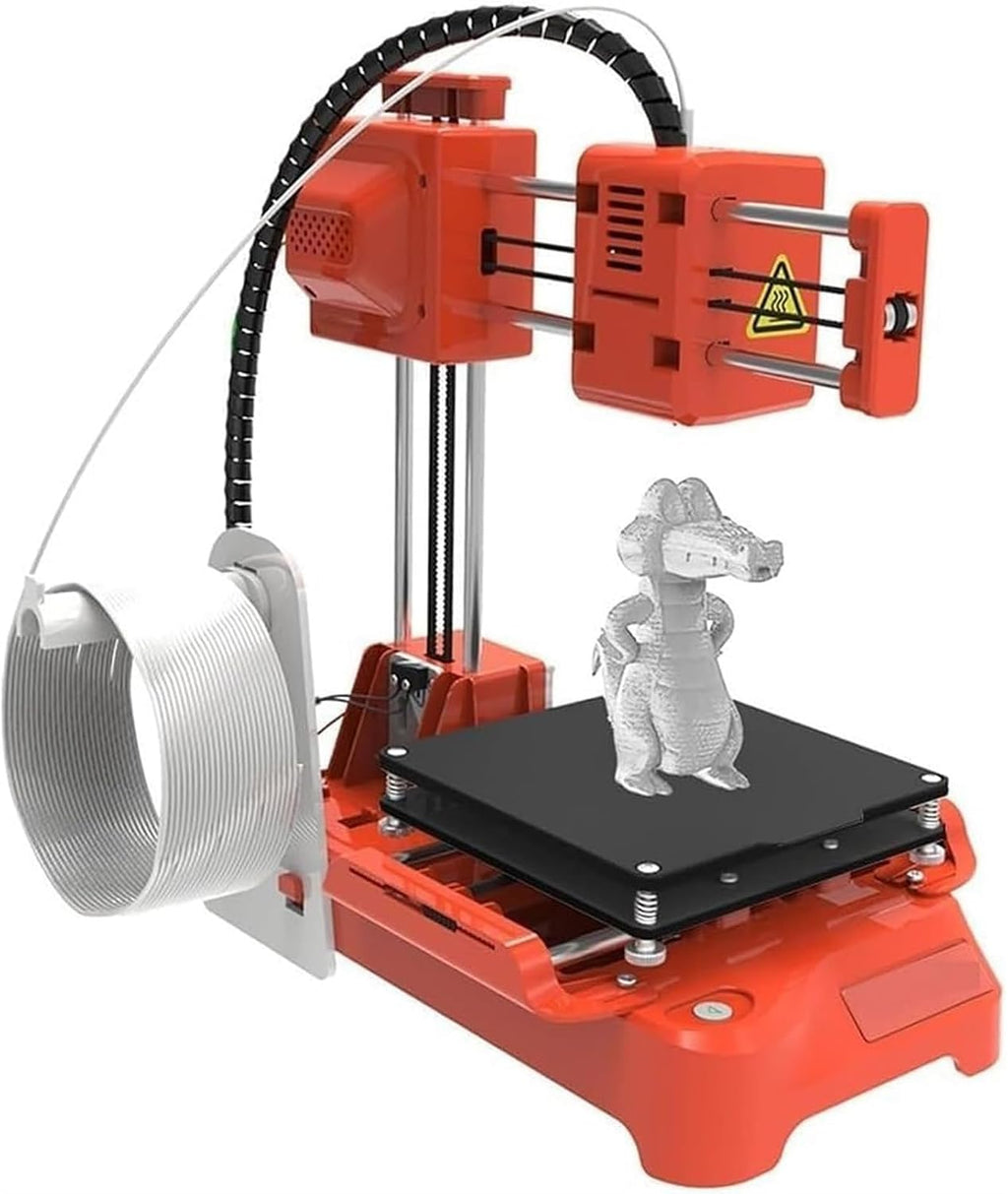 3D Printer for Kids Mini Desktop 3D Printer Printing Size 100 x 100 x 100mm No Heated Bed One-Touch Printing with TF Card Filament,Orange