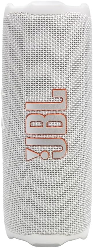 JBL FLIP 7 Waterproof Portable Speaker Bundle with gSport Carbon Fiber Case (White)