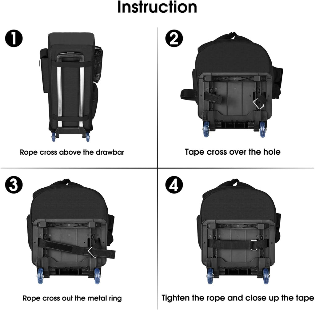 Trolley Bag for JBL Partybox 120 Audio, JBLS Partybox 120 Outdoor Karaoke Specialized Travel Bag, Portable Speaker Trolley Bag, Multi-function Storage Bag