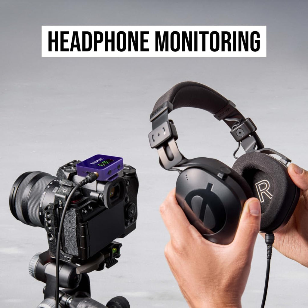 RØDE Wireless GO (Gen 3) – Compact Wireless Mic – Pristine Audio, 32-bit Float Recording, Automatic Level Control, for Phones, Cameras and Computers (Purple)