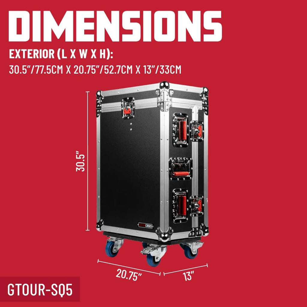 Gator Cases ATA-Style Flight Case with Casters for Allen & Heath SQ-5 48-channel Digital Mixer - Doghouse Included, (GTOUR-SQ5)
