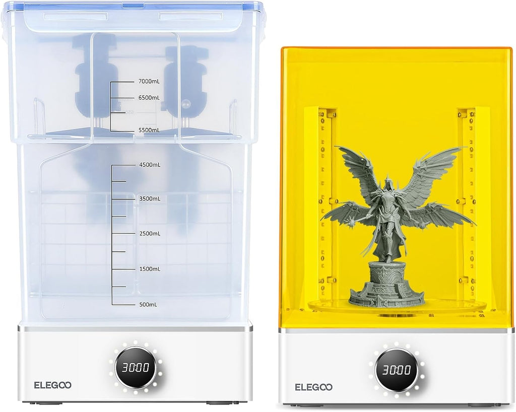 ELEGOO Mercury X Bundle Wash and Cure Station Set, Newly Design Separate Washing Machine and UV Resin Curing Machine for LCD/DLP/SLA Saturn Mars Photon S Photon Mono 3D Printed Models