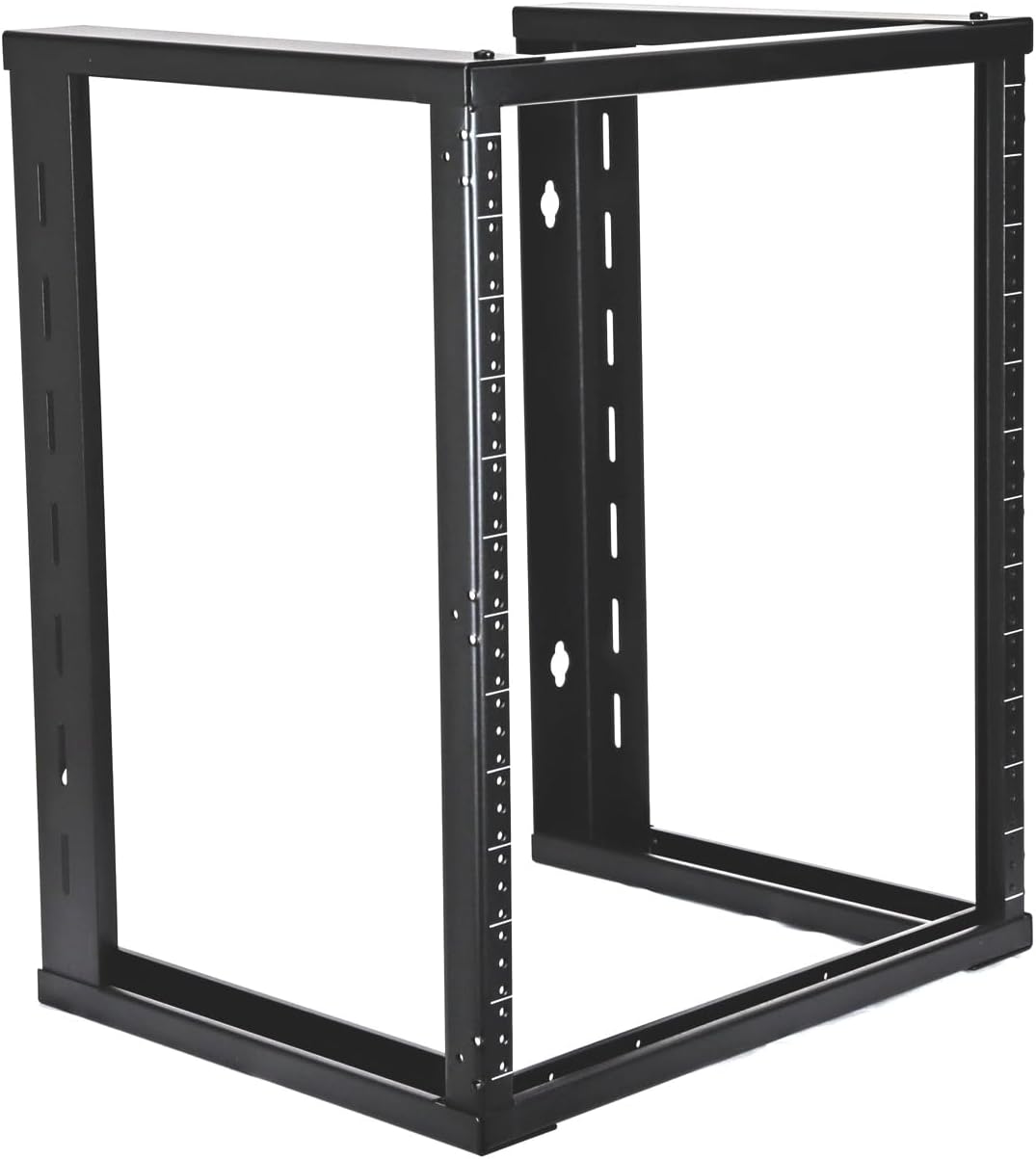 AEONS 12U Open Frame Wall Mount 19-Inch IT Network Server A/V Equipment Rack 16' Depth 12-24 Threaded 2-Post Mounting, Black