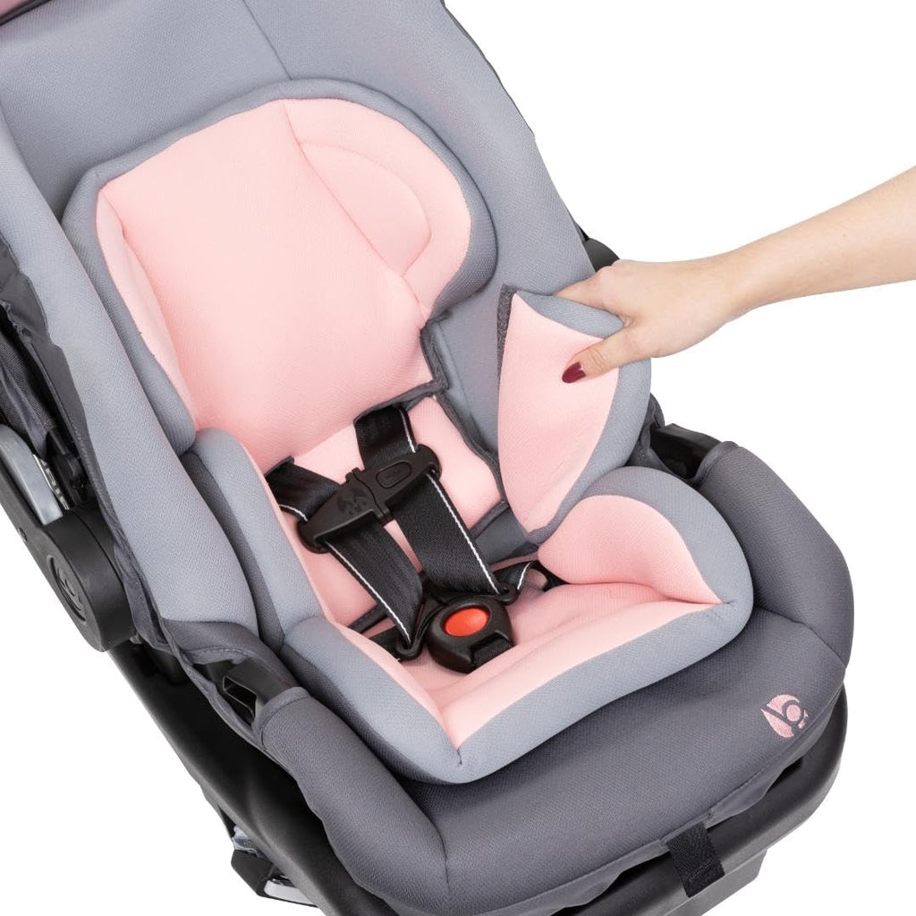 Baby Trend Secure-Lift Infant Car Seat, Madrid Pink – Compact Lightweight Carrier, Infant Comfort Cushioning, Adjustable Harness Fit