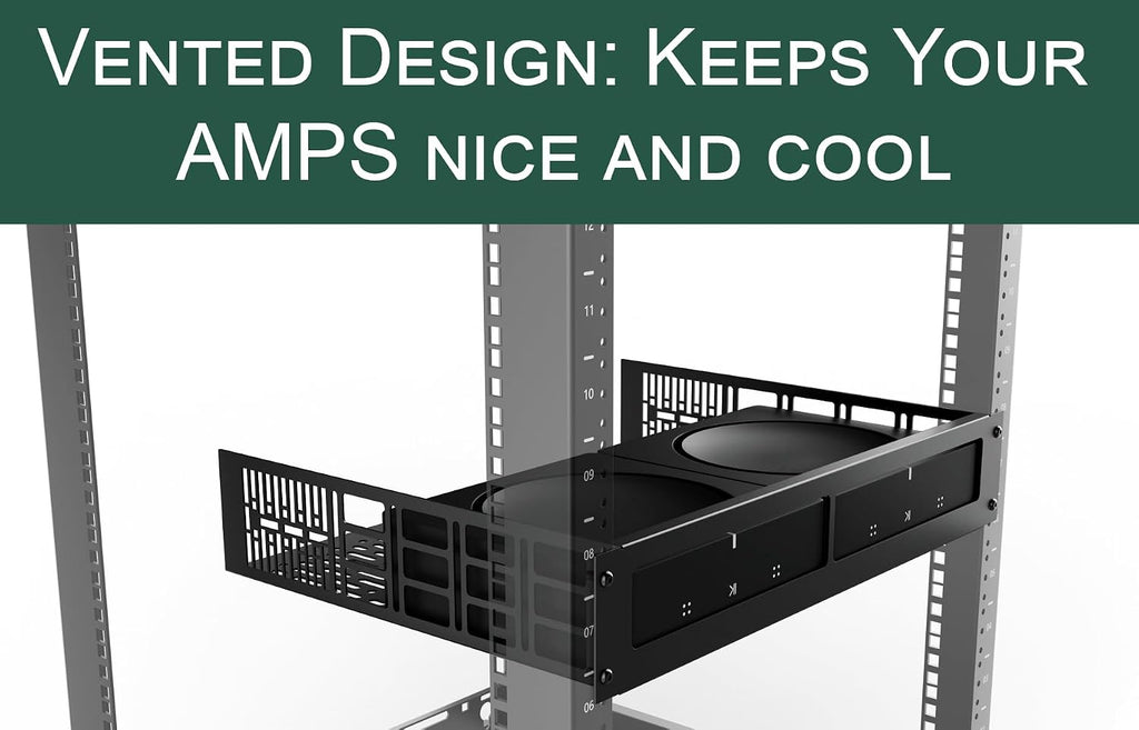 ynVISION.DESIGN Custom Rack Shelf Compatible with SONOS AMP | Rack Mountable (Pack of 2)